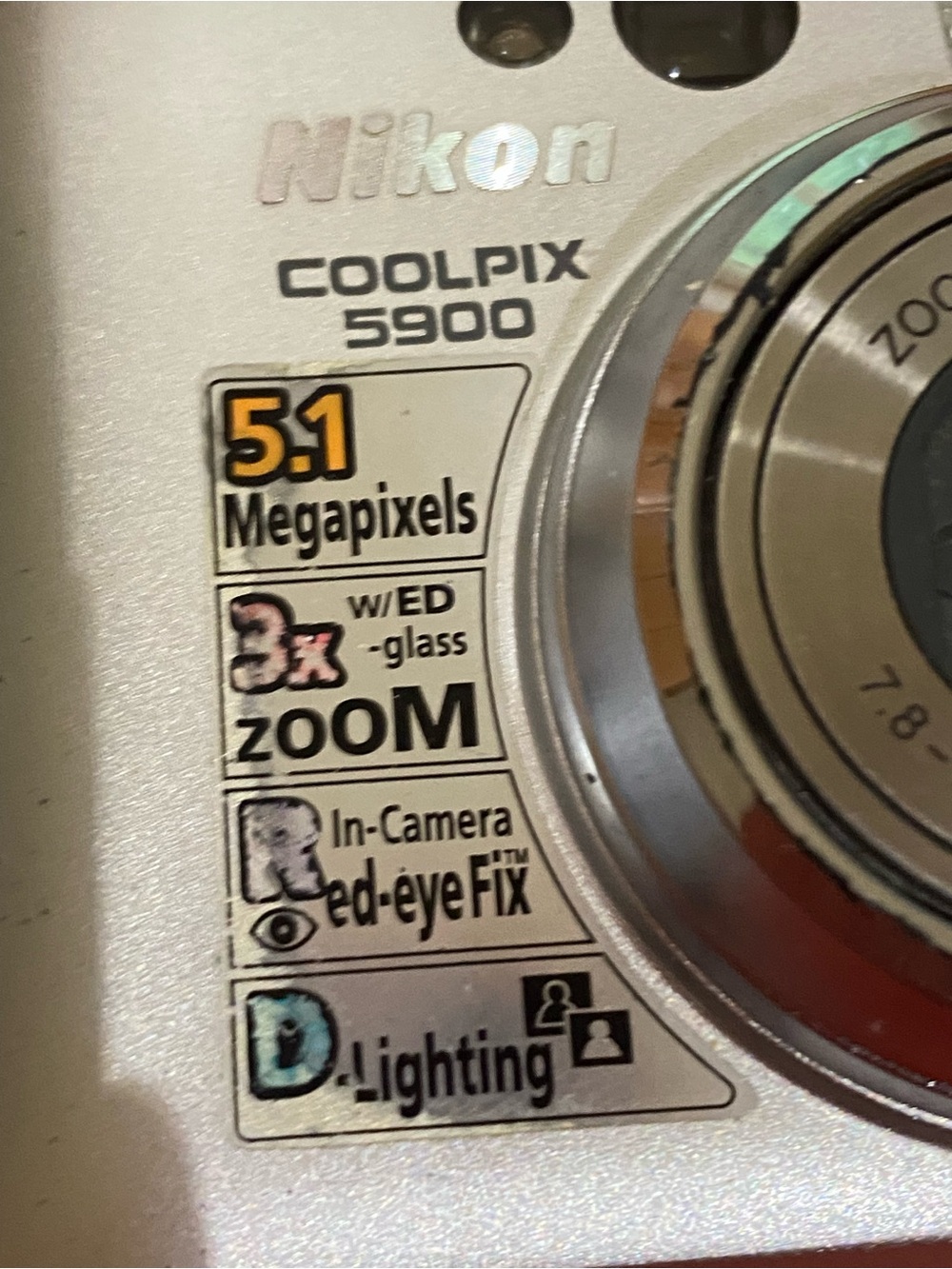 Nikon Coolpix 5900 Digital Silver Camera - EUC - Picture 4 of 11